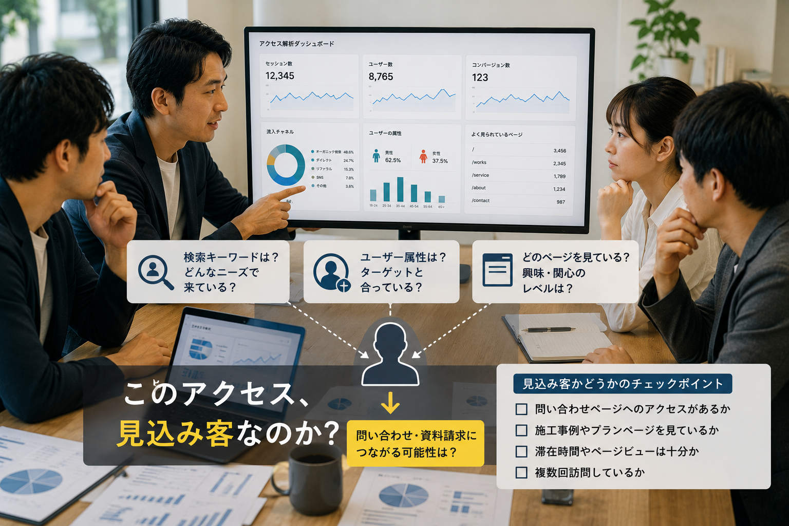 このアクセスは見込み客なのか？検索キーワード・ユーザー属性・閲覧ページから確認するチェックポイント