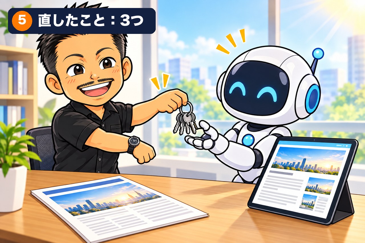 直したこと：3つ