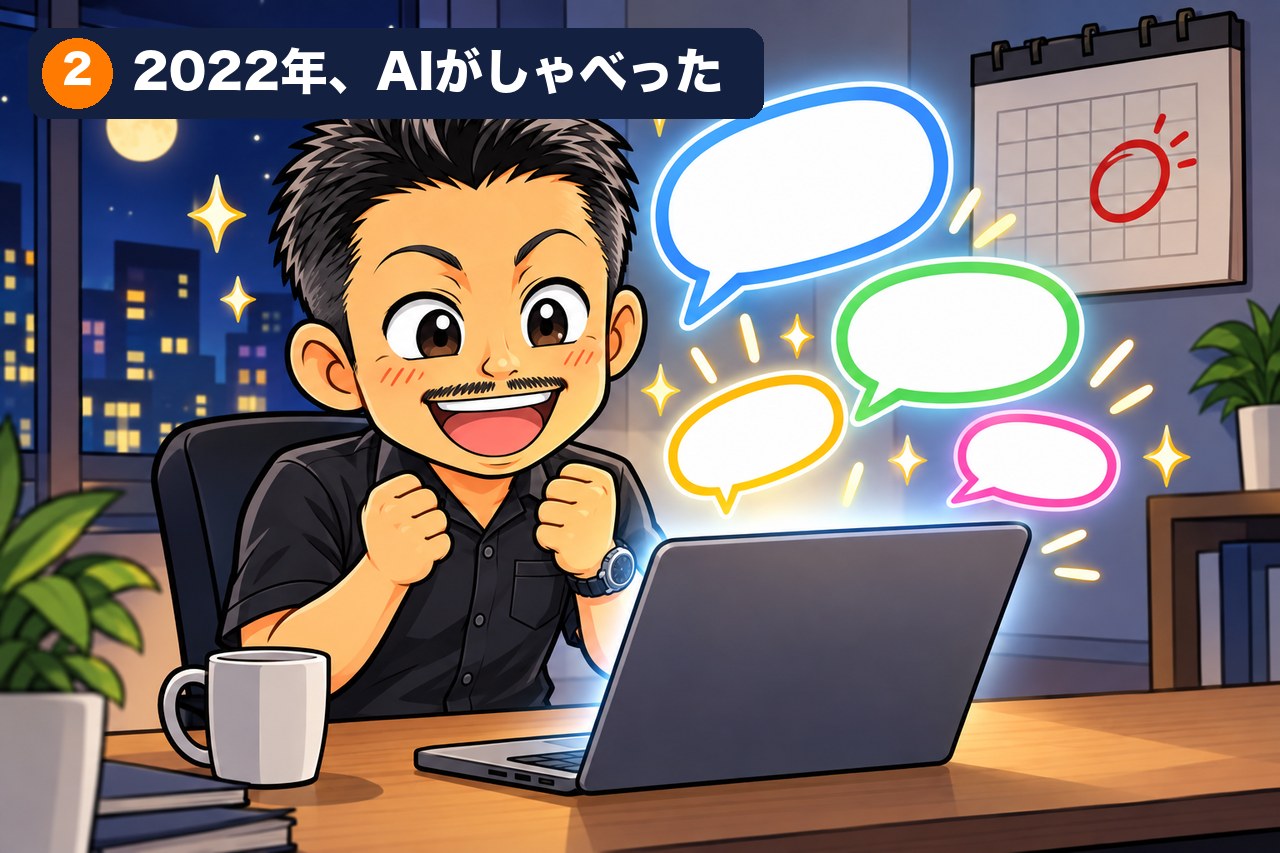 2022年11月30日、AIが「しゃべる」ようになった