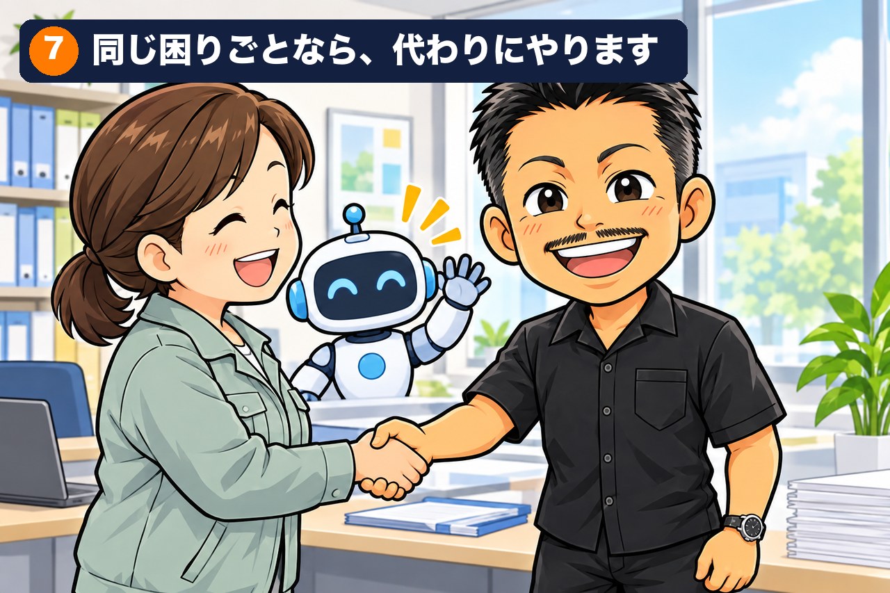 同じ困りごとなら、代わりにやります