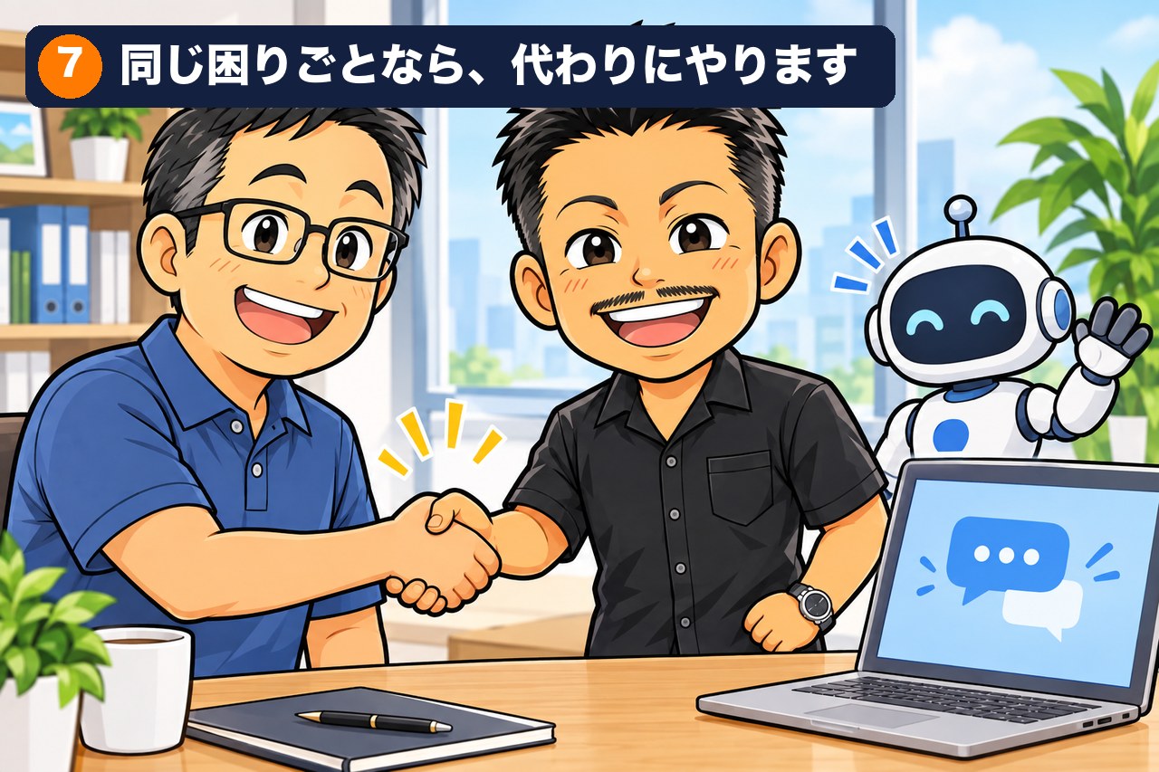 同じ困りごとなら、代わりにやります
