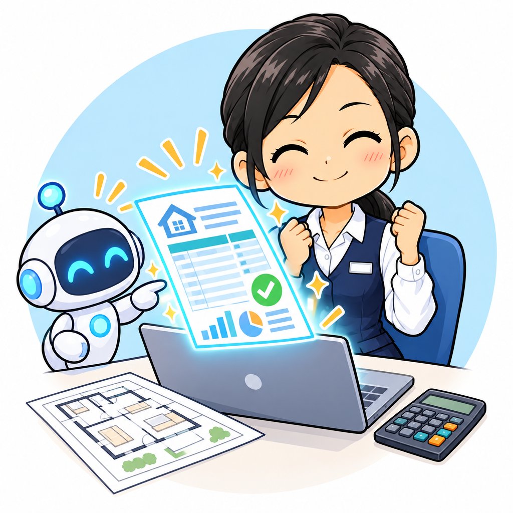 見積書をAIが作るイラスト