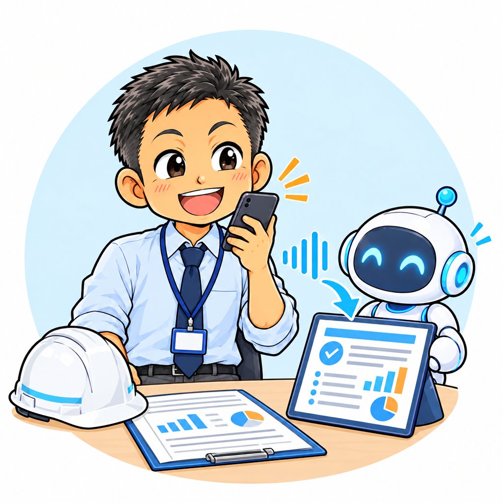 声から日報をつくるイラスト