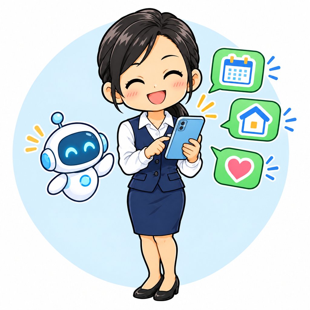 LINEの自動応答のイラスト