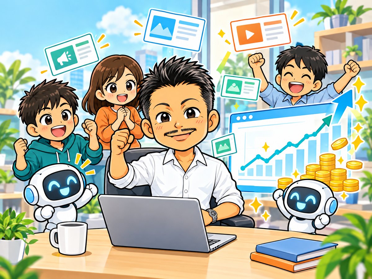 AI広告で成果が上がるイラスト