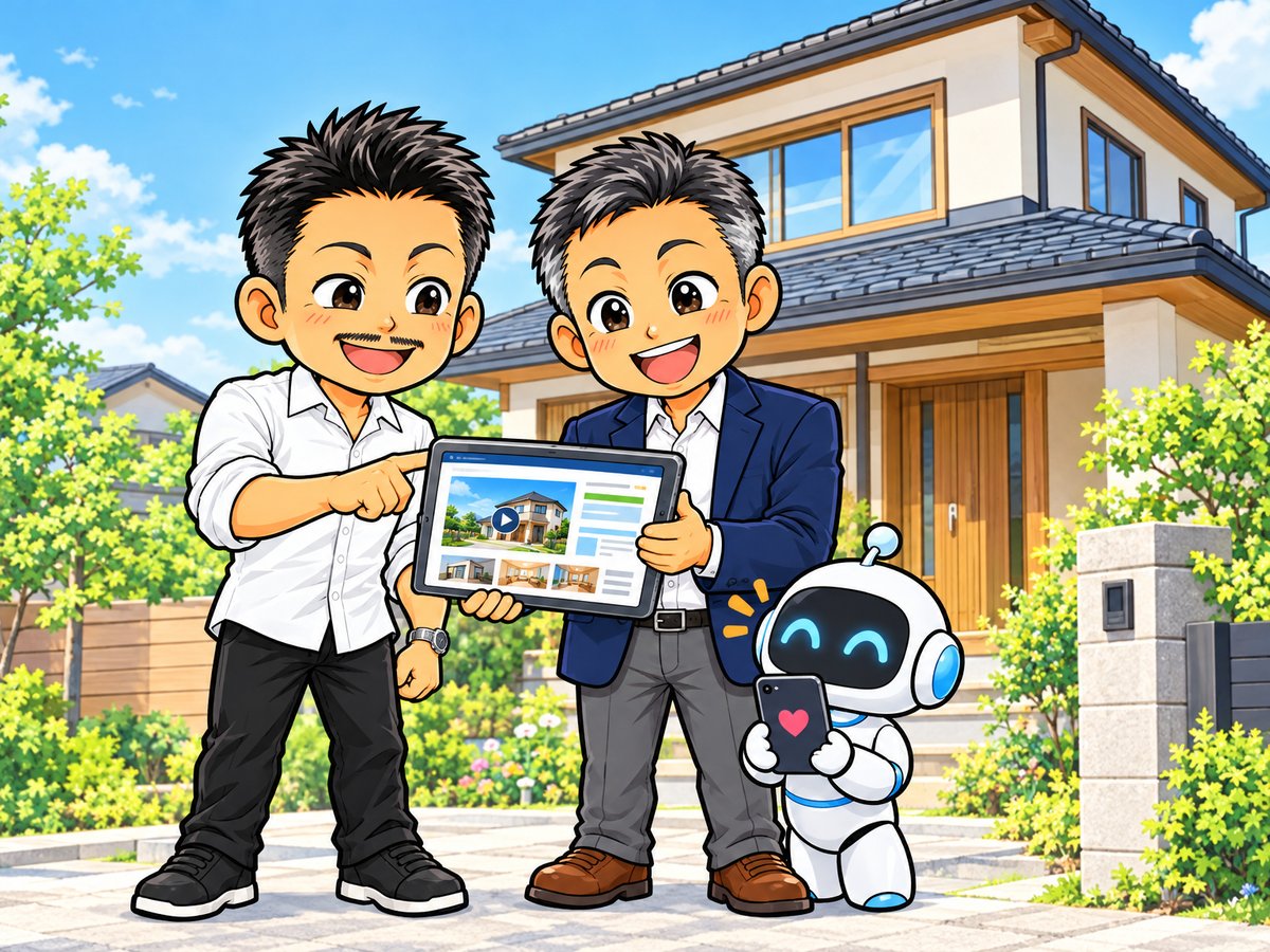 住宅会社さまを支援するイラスト