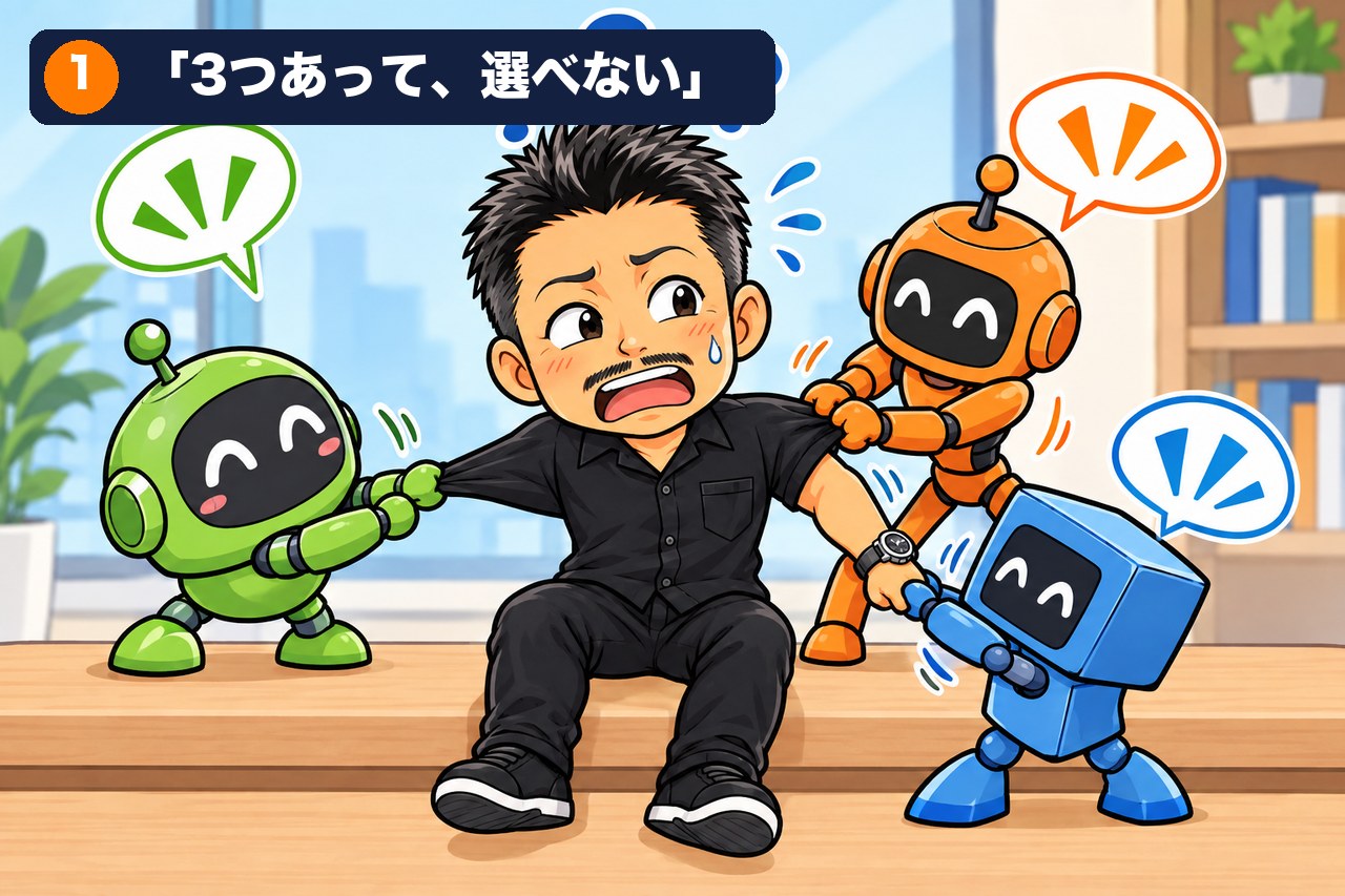 「3つあって、選べない」