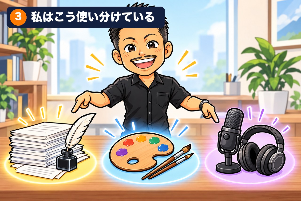 私はこう使い分けている